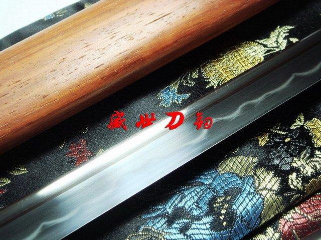 Battle Ready Japanese Katana Ox Tsuba Clay Tempered Sanmai Blade Sharpen Work Blade