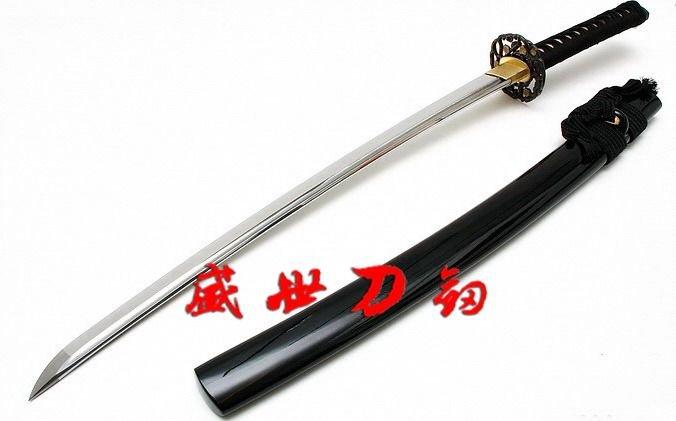 Clay Tempered Japanese Wakizashi Katana Folower Tsuba Razor Sharp Blade