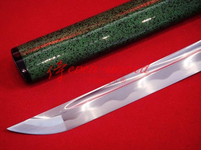 Battle Ready 9260 Spring Steel Green Japanese Katana Cyclone Tsuba Functional Sword