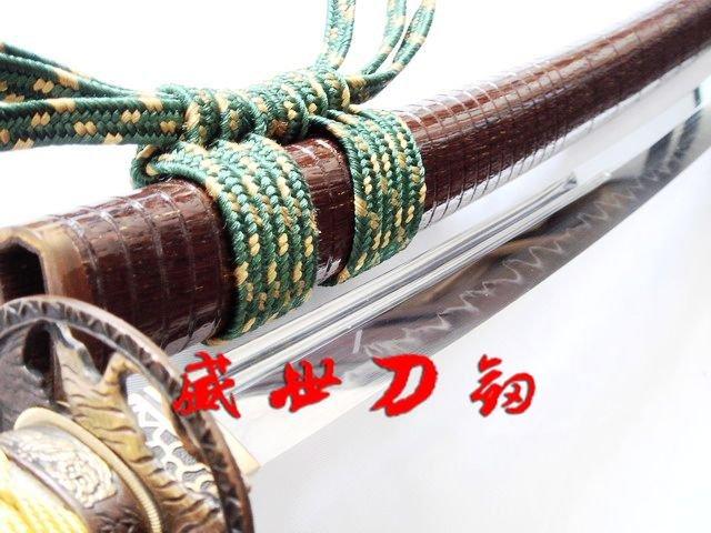 Hand Forged Japanese Tiger Samurai Katana Golden Tsuka Sharpened Blade