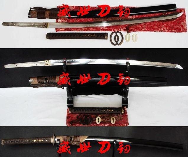 Clay Tempered Sanmai Blade Japanese Katana Sword Musashi Dragon Tsuba
