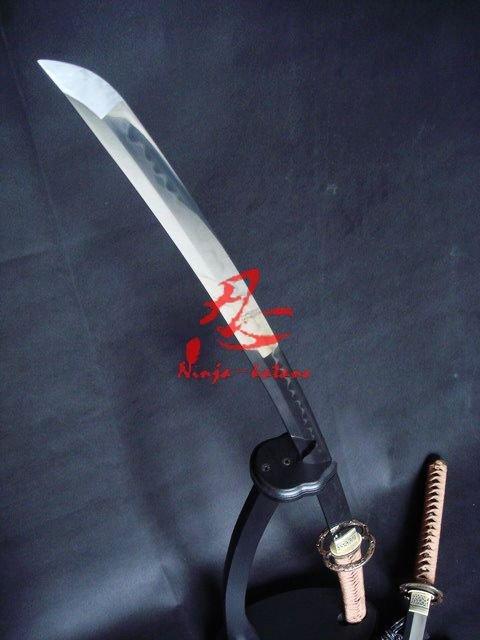 Clay Tempered Katana Wakizashi Sword Sanmai Blade Sharpened Edge