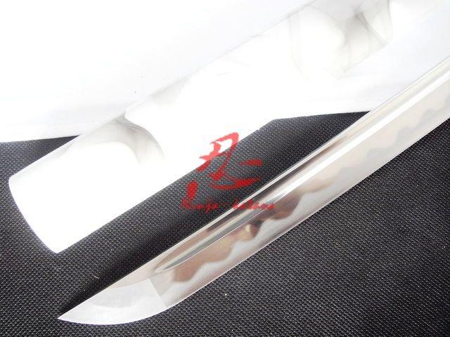 Hand Forged Japanese White Katana Sword Tree Tsuba Very Sharp